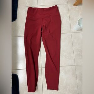 Red Size Small Athletic High-Waisted Leggings from 90 Degree